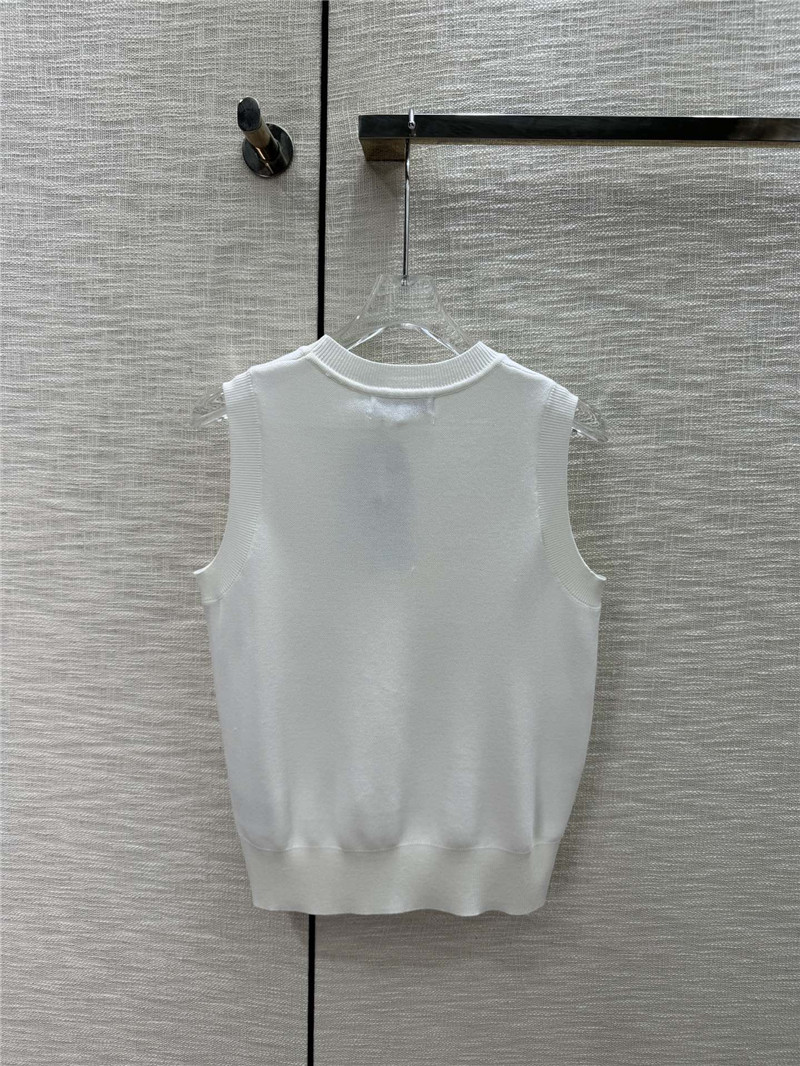 D10r embroidered five-pointed star knitted vest replicas clothes