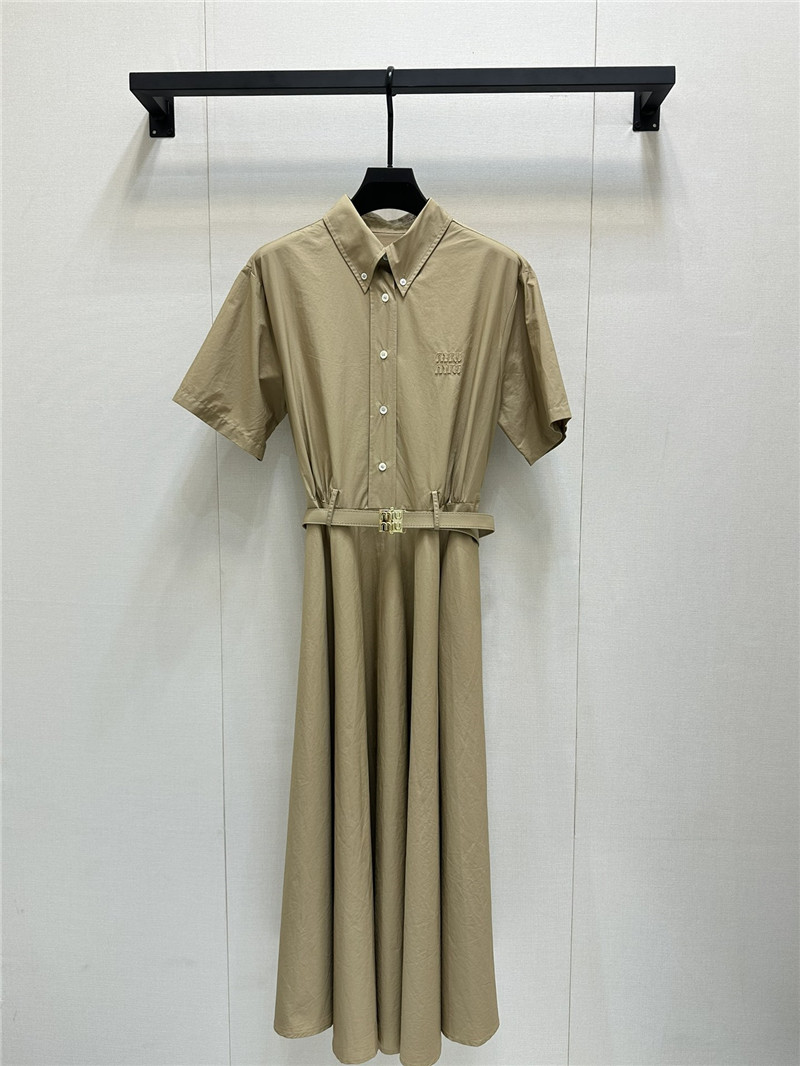 M1um1u belt embroidered dress replica clothing sites