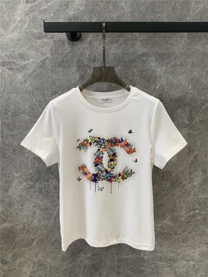 Ch**el round neck short sleeve t-shirt replicas clothes