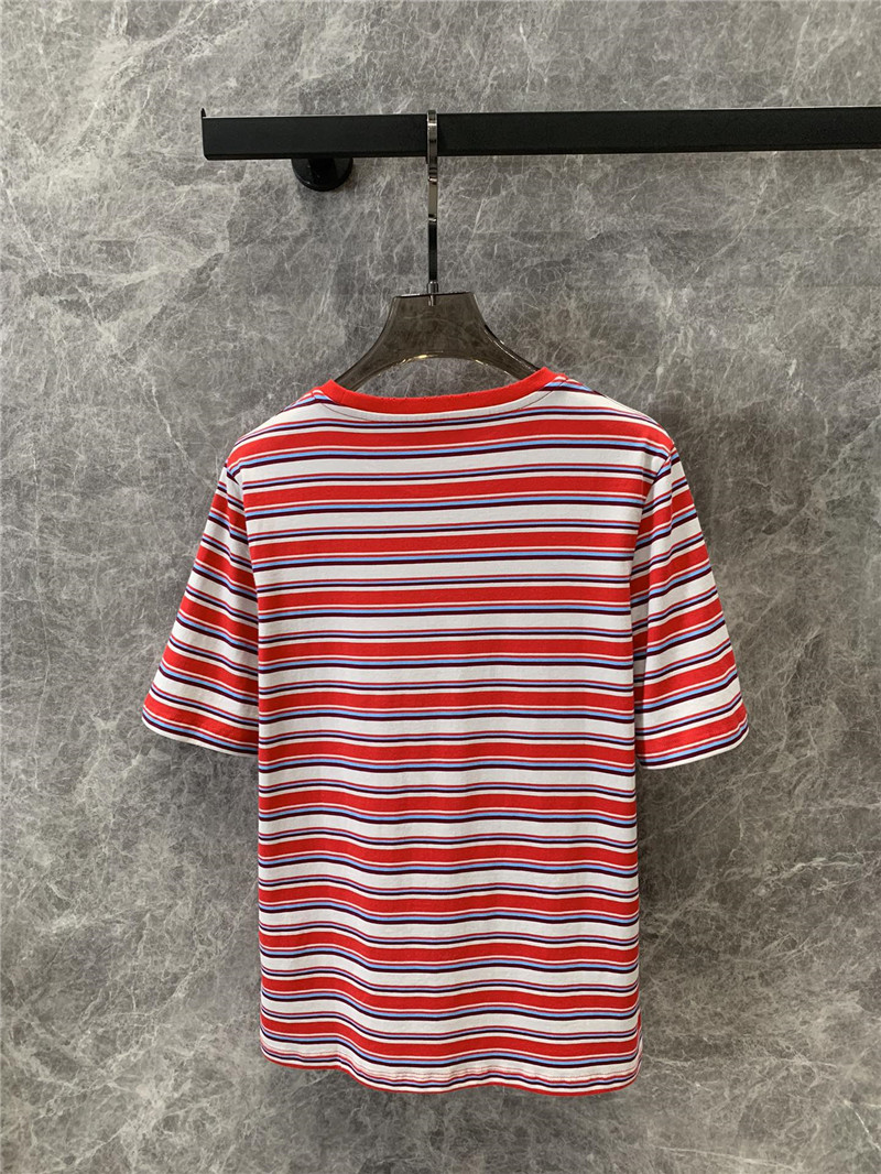 M1um1u logo pocket short sleeve crew neck t-shirt replica clothes