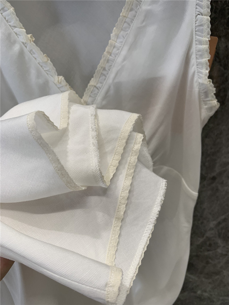M1um1u cotton and linen lace dress replicas clothes