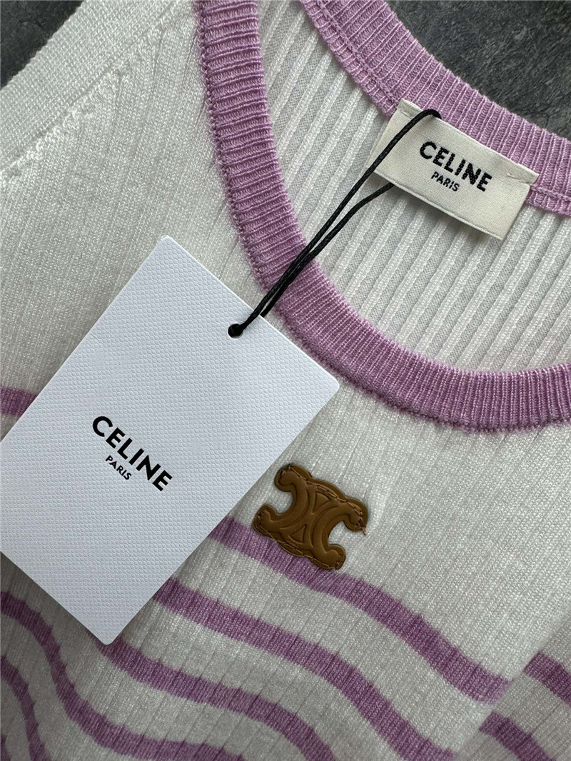 Ce1i*e striped camisole knit vest replica clothes