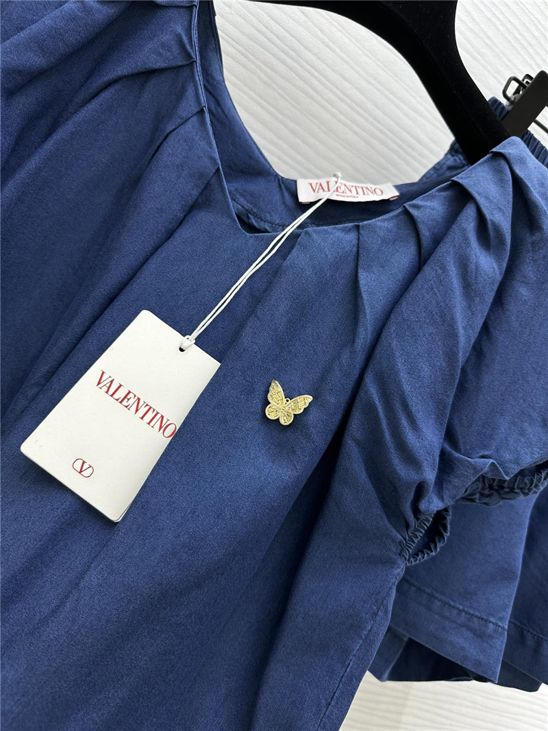 Va1e*ntin0 tencel denim suit cheap replica designer clothes