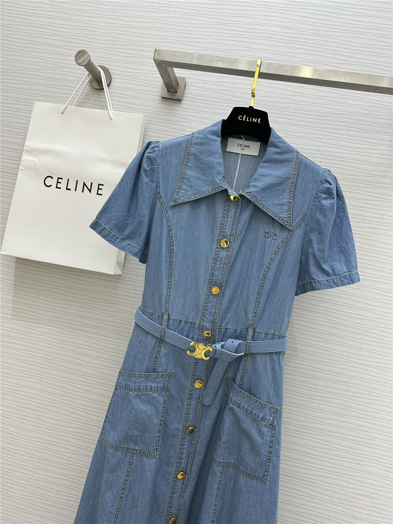 Ce1i*e lightweight denim dress replica d&g clothing