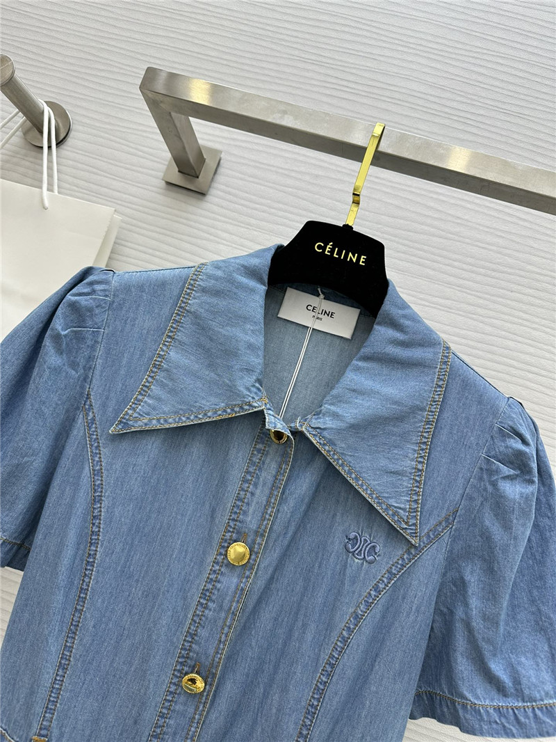 Ce1i*e lightweight denim dress replica d&g clothing