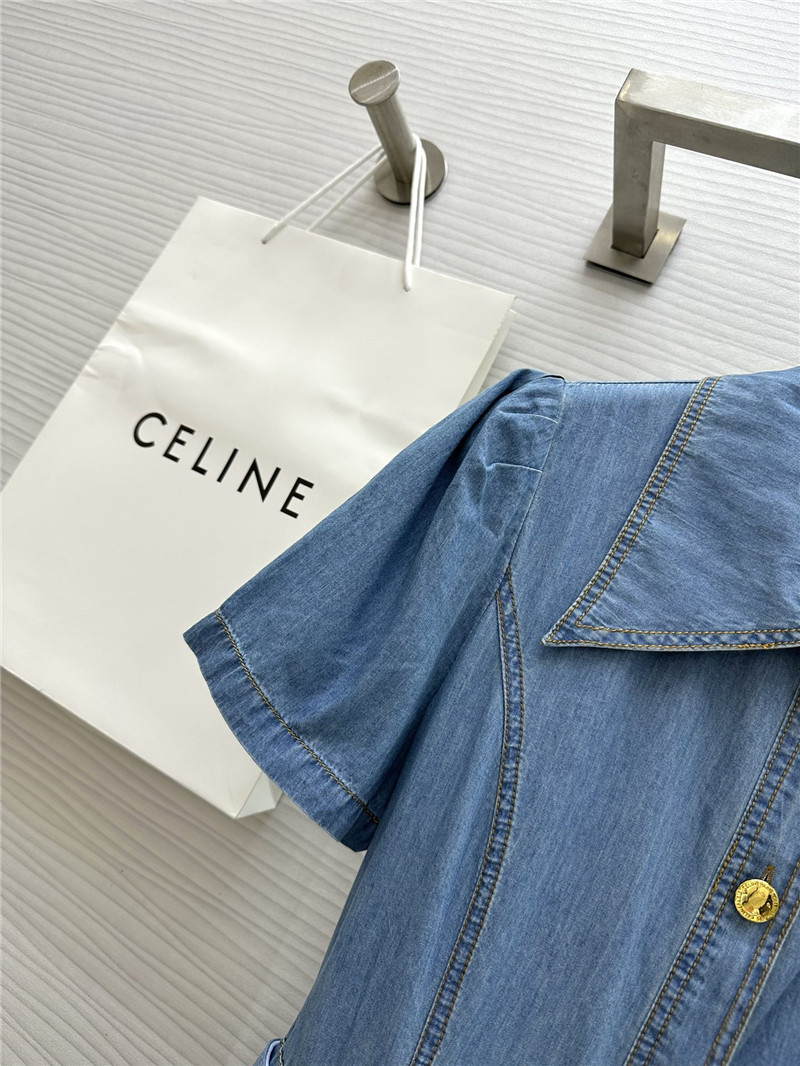Ce1i*e lightweight denim dress replica d&g clothing