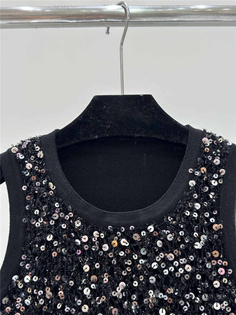 Ch**el knitted sleeveless vest dress replica designer clothes