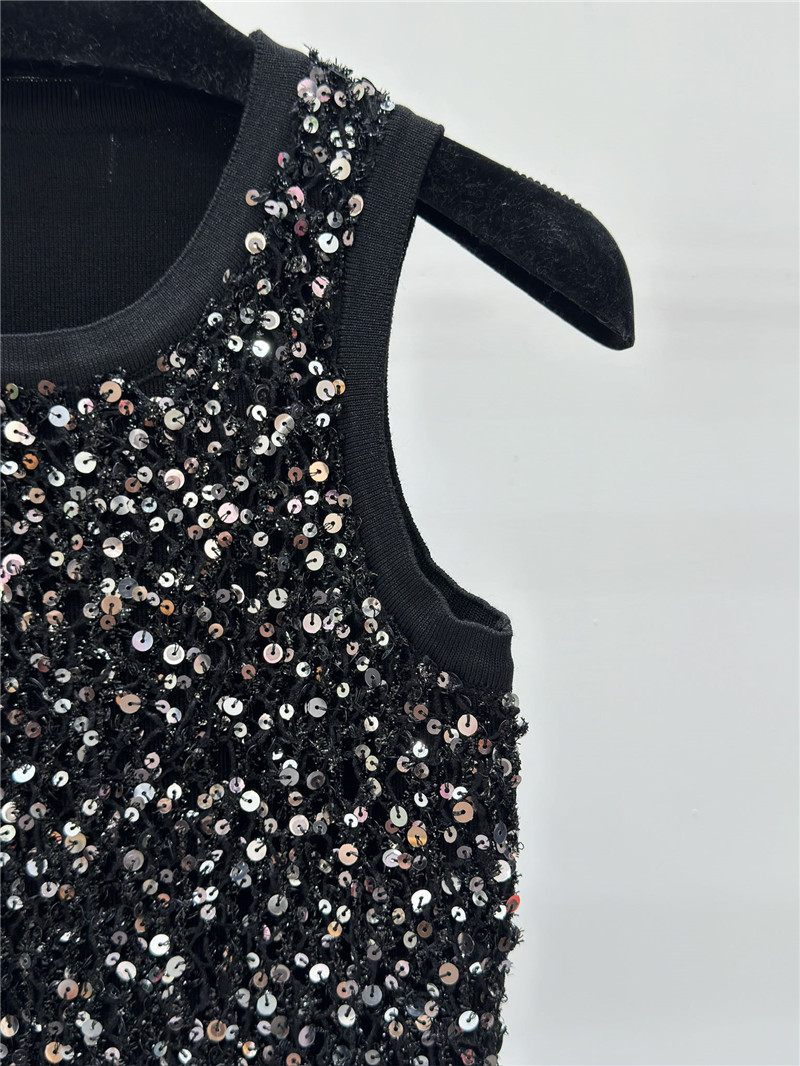 Ch**el knitted sleeveless vest dress replica designer clothes