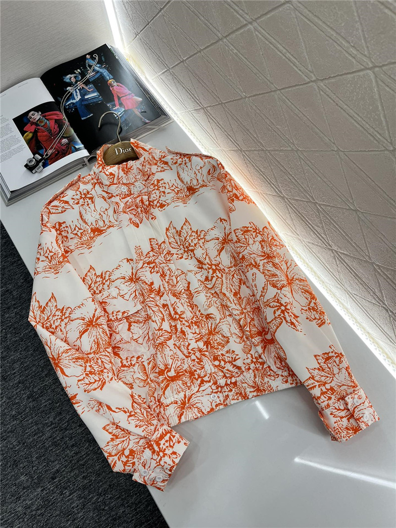 D10r floral print coat jacket replica clothes