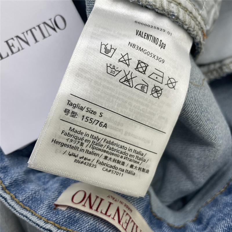 Va1e*ntin0 classic printed jeans replicas clothes