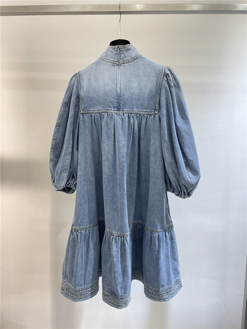 zimm lace-up denim dress replica d&g clothing