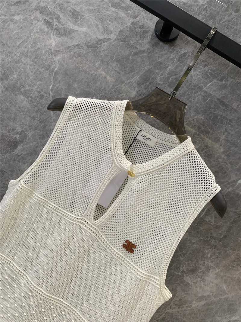 Ce1i*e arc de triomphe hollow knit vest replica clothing sites
