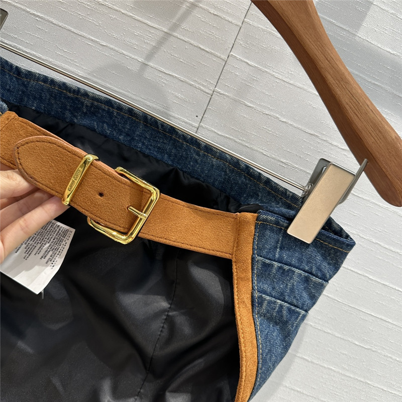 M1um1u denim tube top small vest replicas clothes
