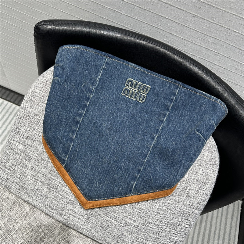 M1um1u denim tube top small vest replicas clothes