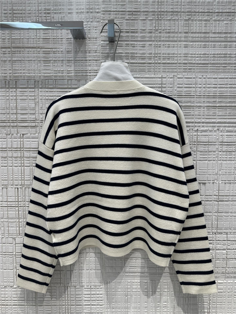 L0ew* 3d embossed logo intarsia striped sweater replica clothing