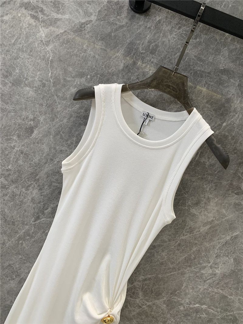 L0ew* pleated waist long vest dress replica clothes