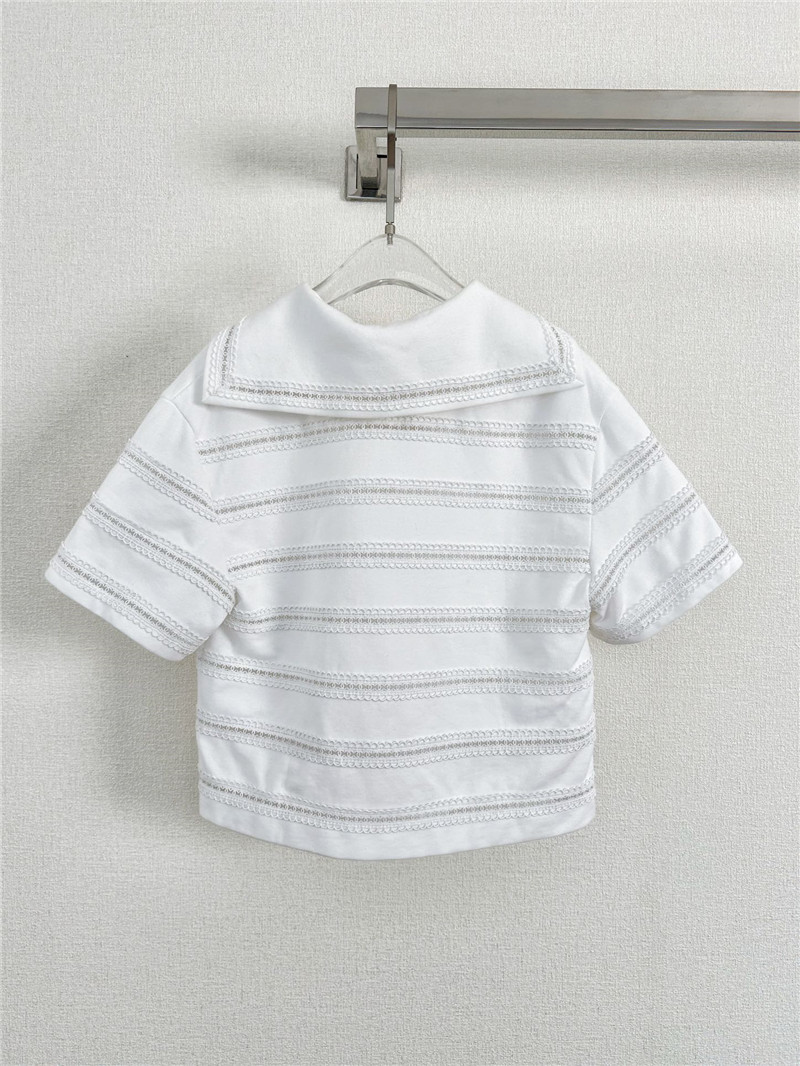 Ch**el lace striped top replica d&g clothing