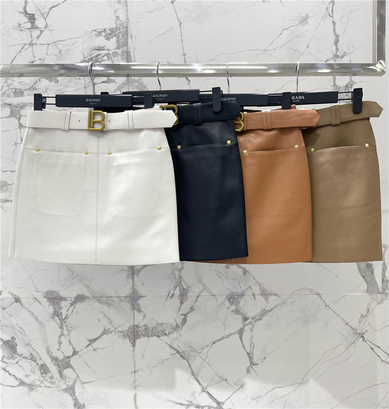 Balmain belted mini skirt replica d&g clothing