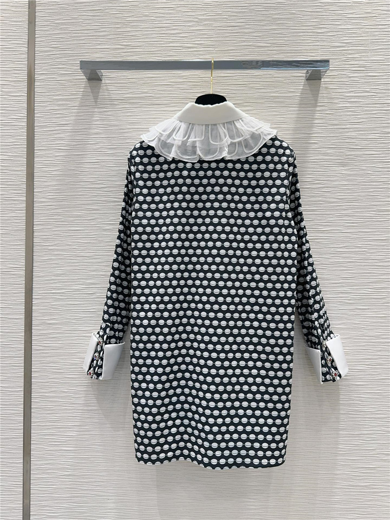 M1um1u polka dot french dress cheap replica designer clothes