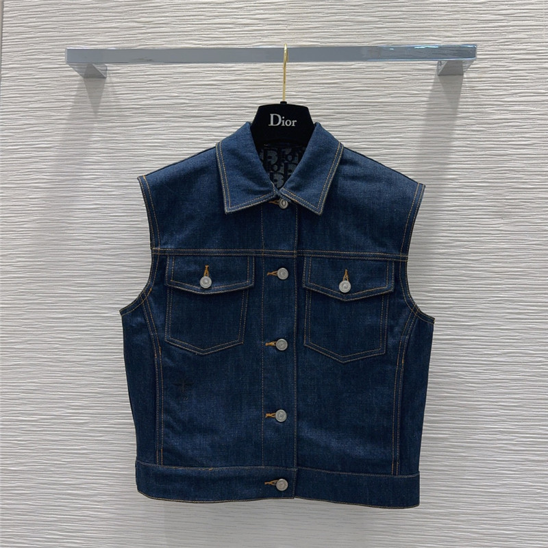 D10r denim vest replica d&g clothing