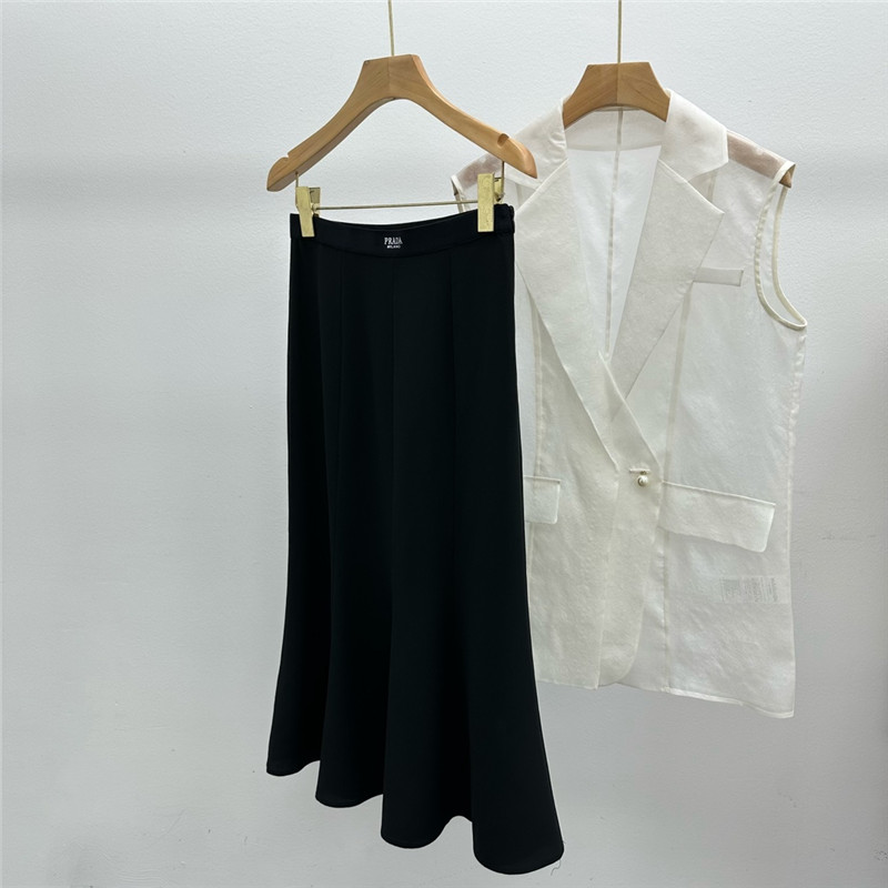 Pra*a high waist fishtail skirt replica clothing sites