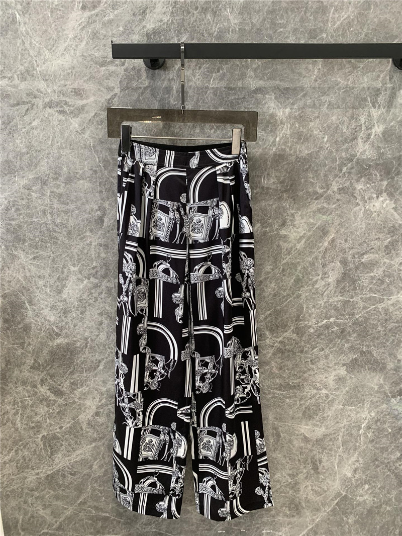 H**me5 loose print wide-leg pants replica d&g clothing