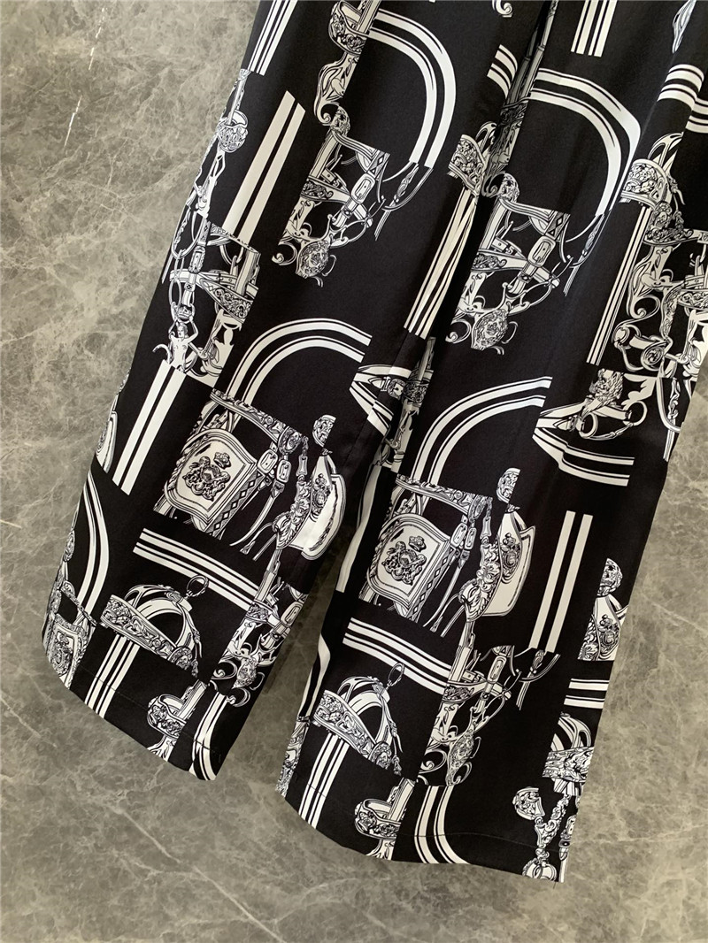 H**me5 loose print wide-leg pants replica d&g clothing