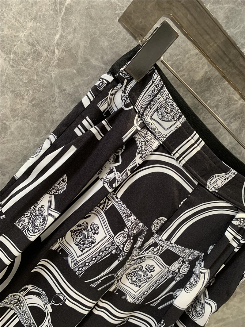 H**me5 loose print wide-leg pants replica d&g clothing