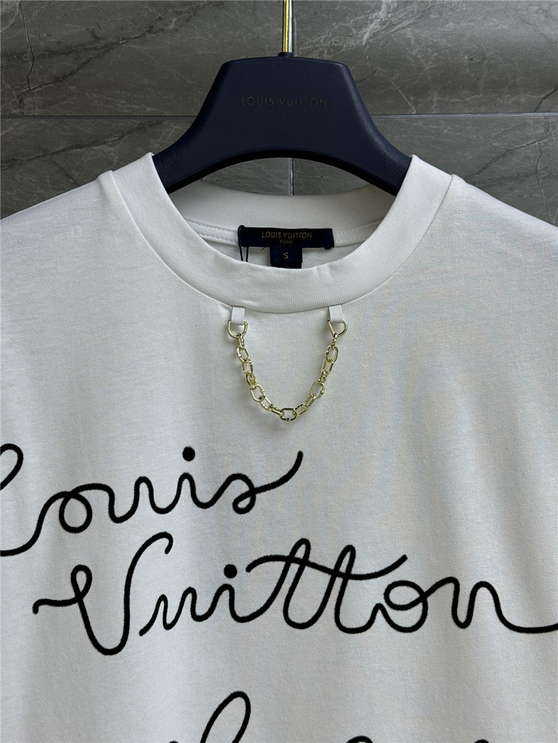 l0vis Vvtt0n lv flocked print t-shirt replica designer clothes