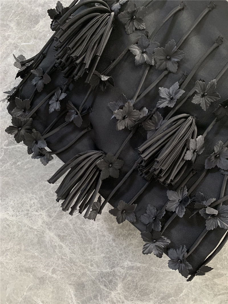 Pra*a beaded bow flower a-line skirt replica d&g clothing