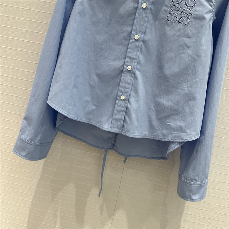 L0ew* lightweight textured cotton poplin shirt replica clothing