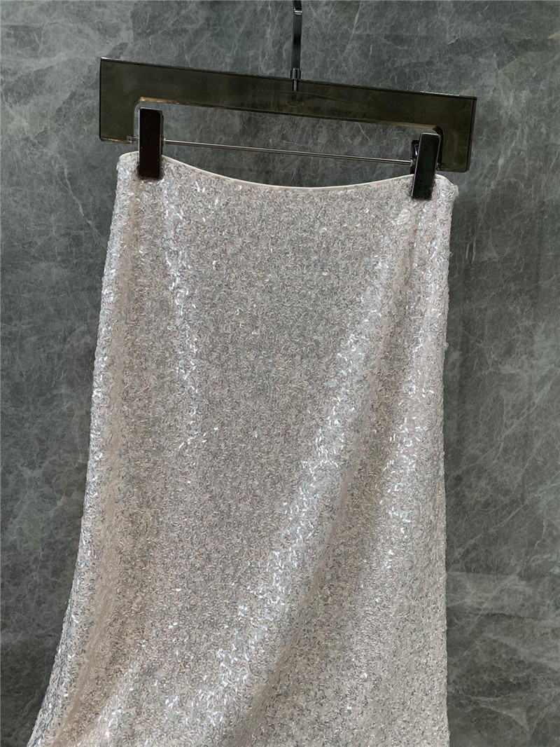 Ce1i*e high-density sequined skirt with back slit replica clothing