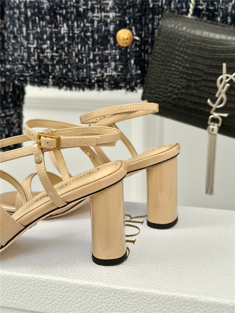 c’est D10r heeled sandal 10cm gold-tone nude calfskin