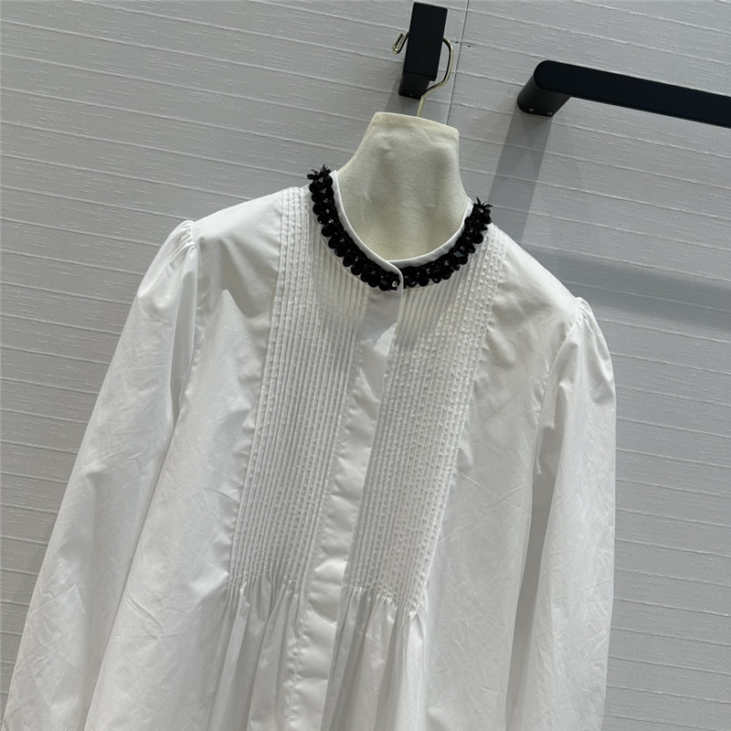 Va1e*ntin0 palace style beaded collar shirt replicas clothes