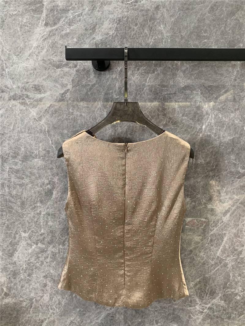 y51 hot D1am0nd gold sleeveless top replica d&g clothing