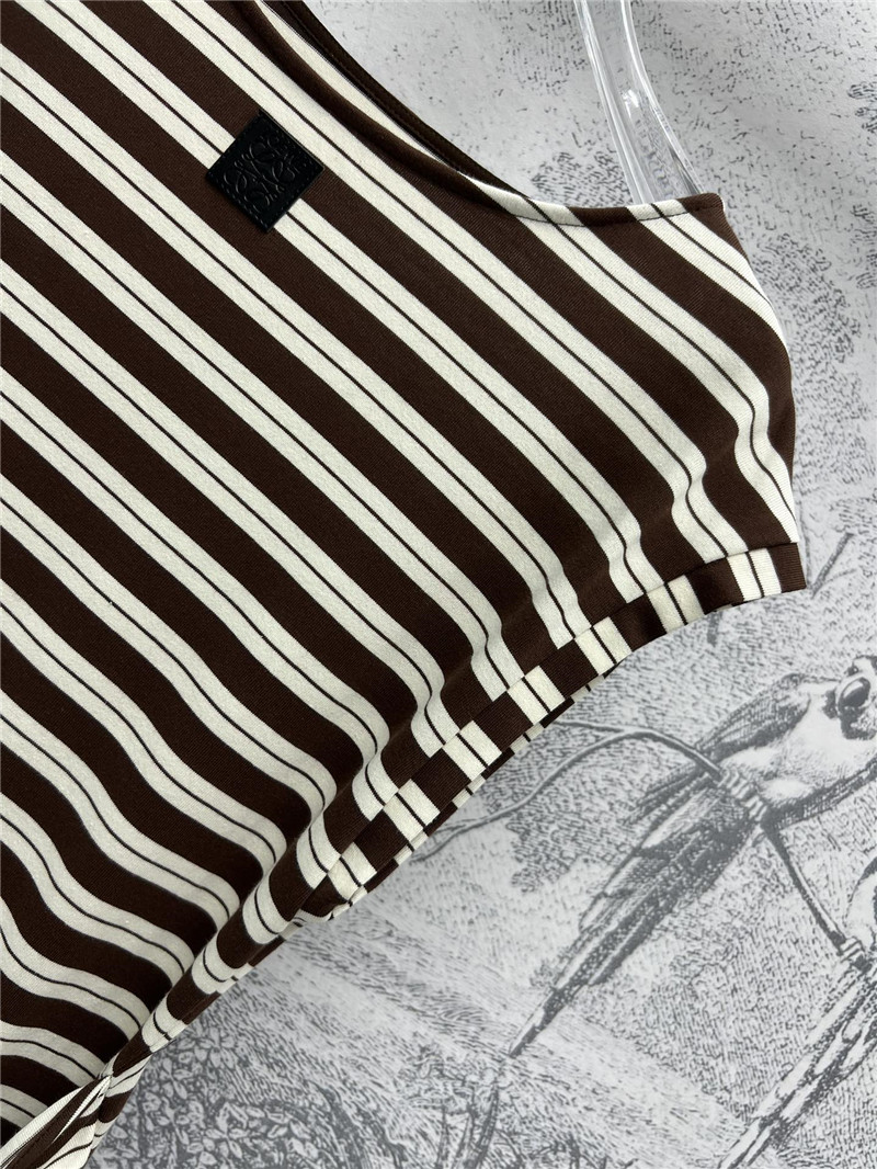 L0ew* striped wrap dress replica designer clothes