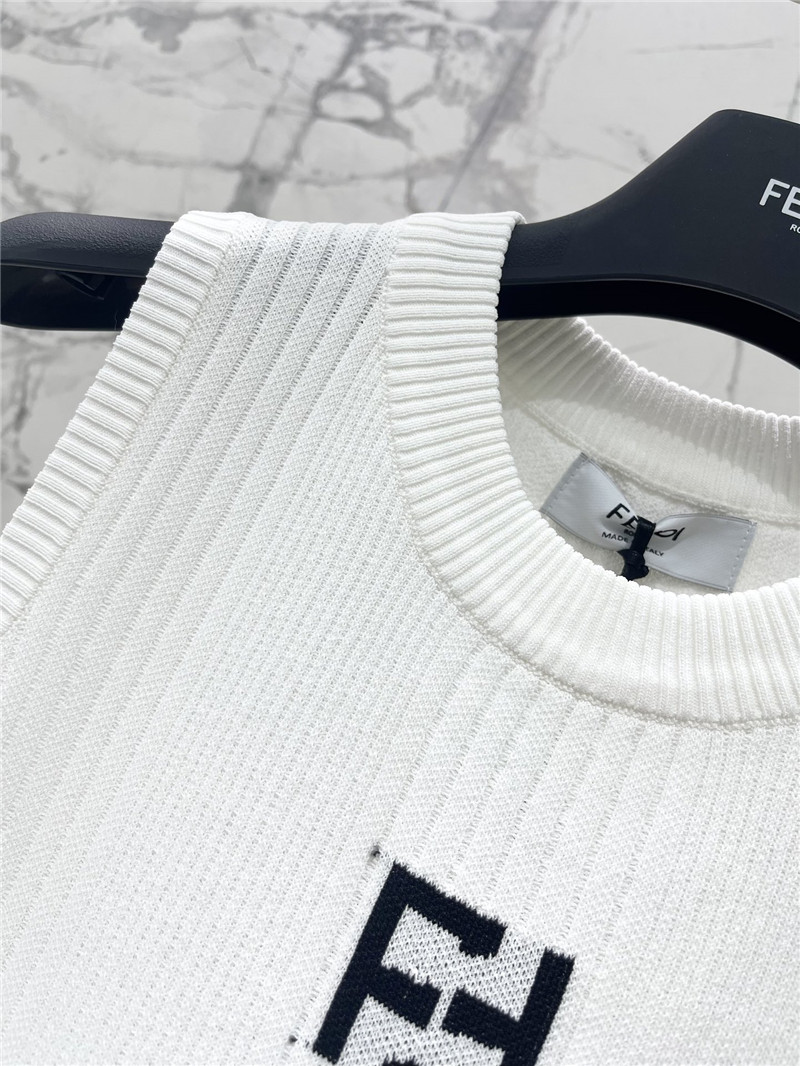 F**di pit stripe knit vest replica d&g clothing
