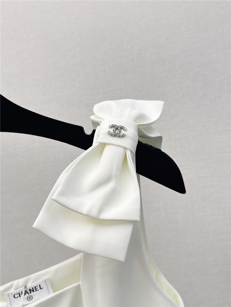 Ch**el new bow little black dress replica designer clothes
