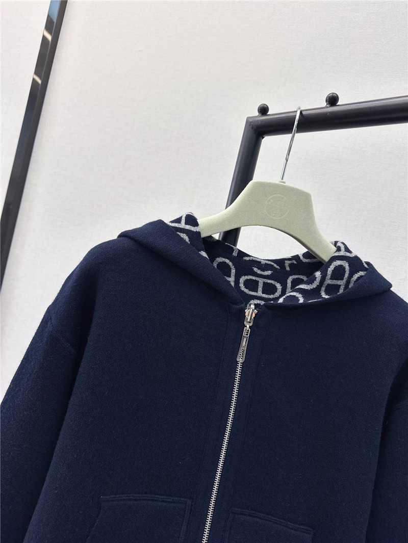 H**me5 reversible hooded knitted jacket replica d&g clothing