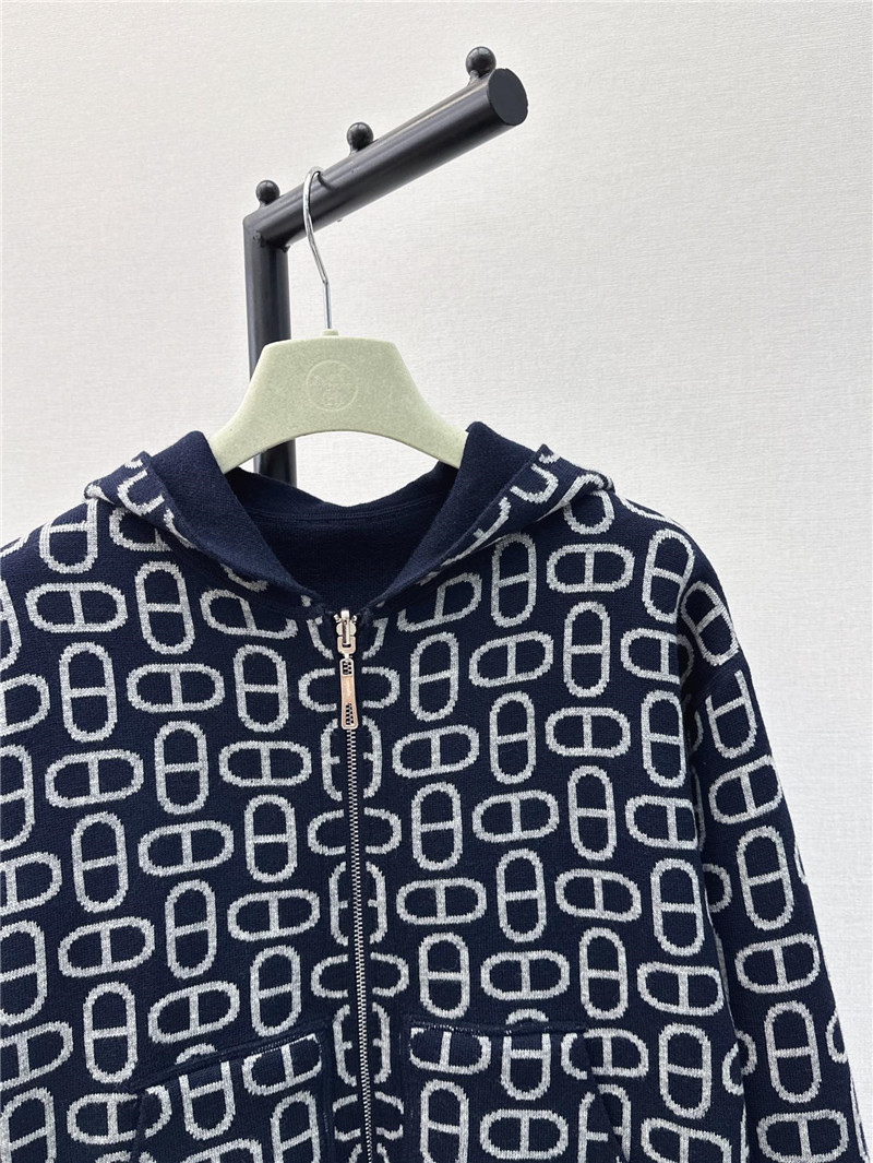 H**me5 reversible hooded knitted jacket replica d&g clothing