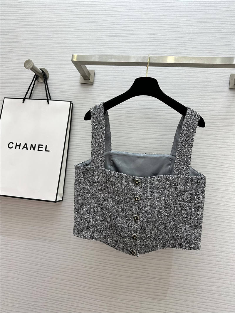 Ch**el woven short tube top replica designer clothes