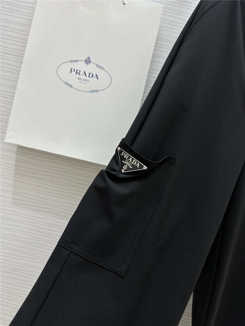 Pra*a triangle logo decorative straight pants replica d&g clothing