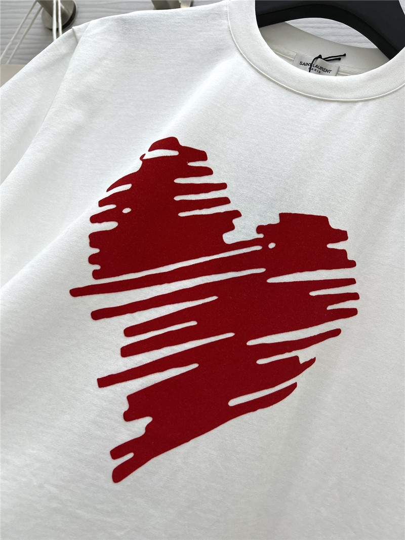 Y51 heart flocked t-shirt replica d&g clothing