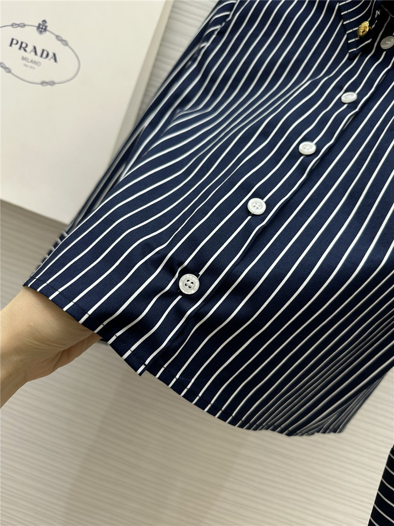 Pra*a three quarter sleeves shirt replica designer clothes