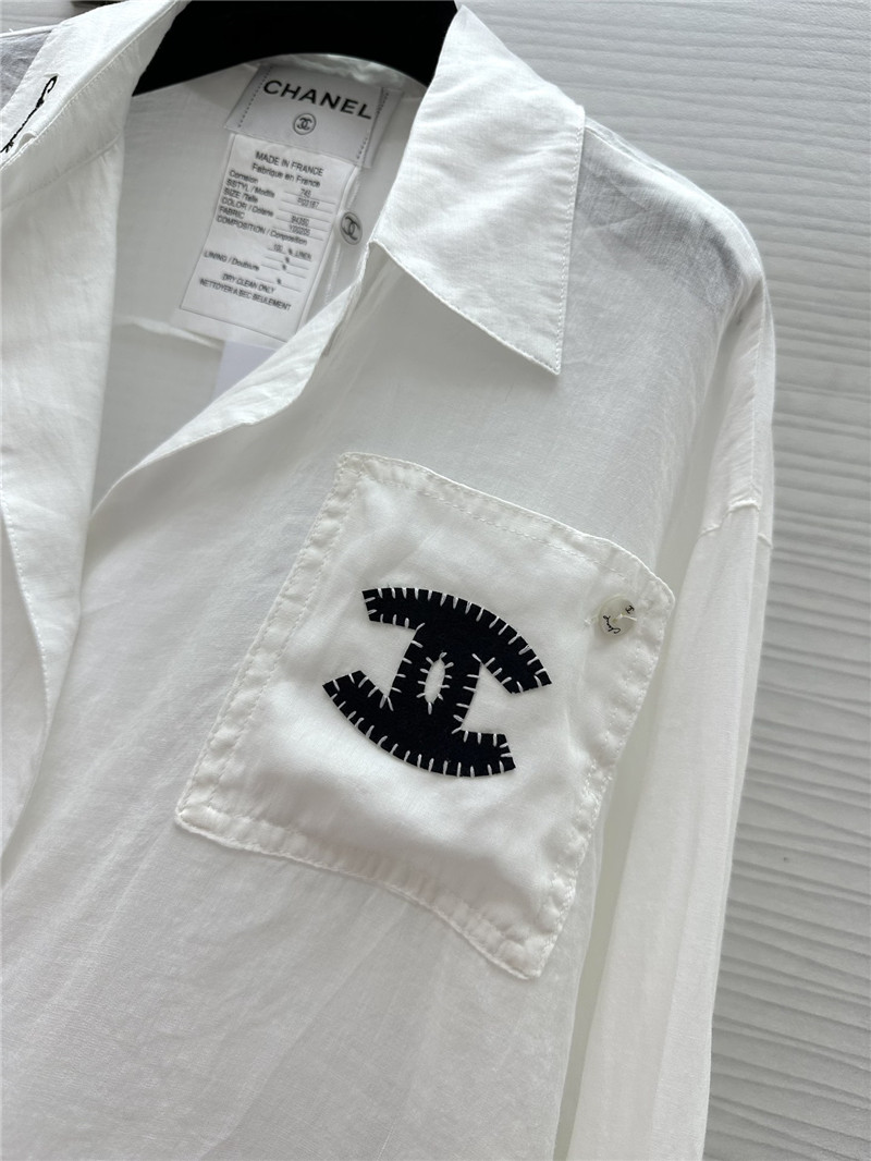 Ch**el linen white shirt cheap replica designer clothes
