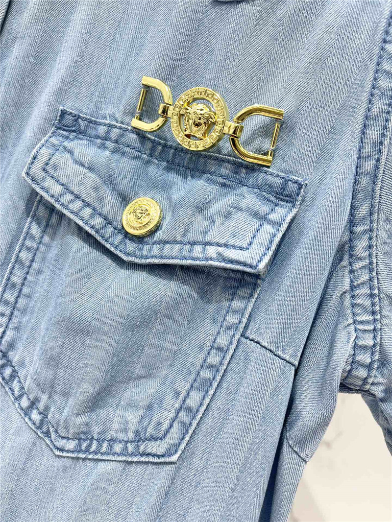Versace tencel denim dress replica designer clothes