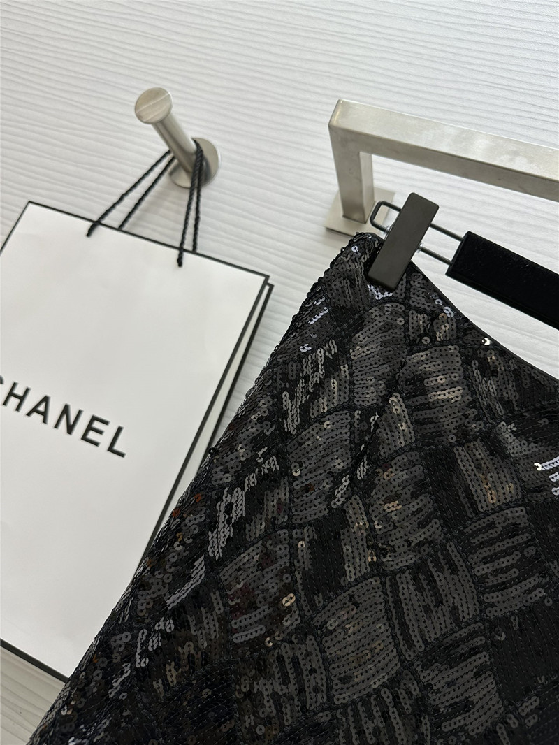 Ch**el sequined hip skirt replica designer clothes