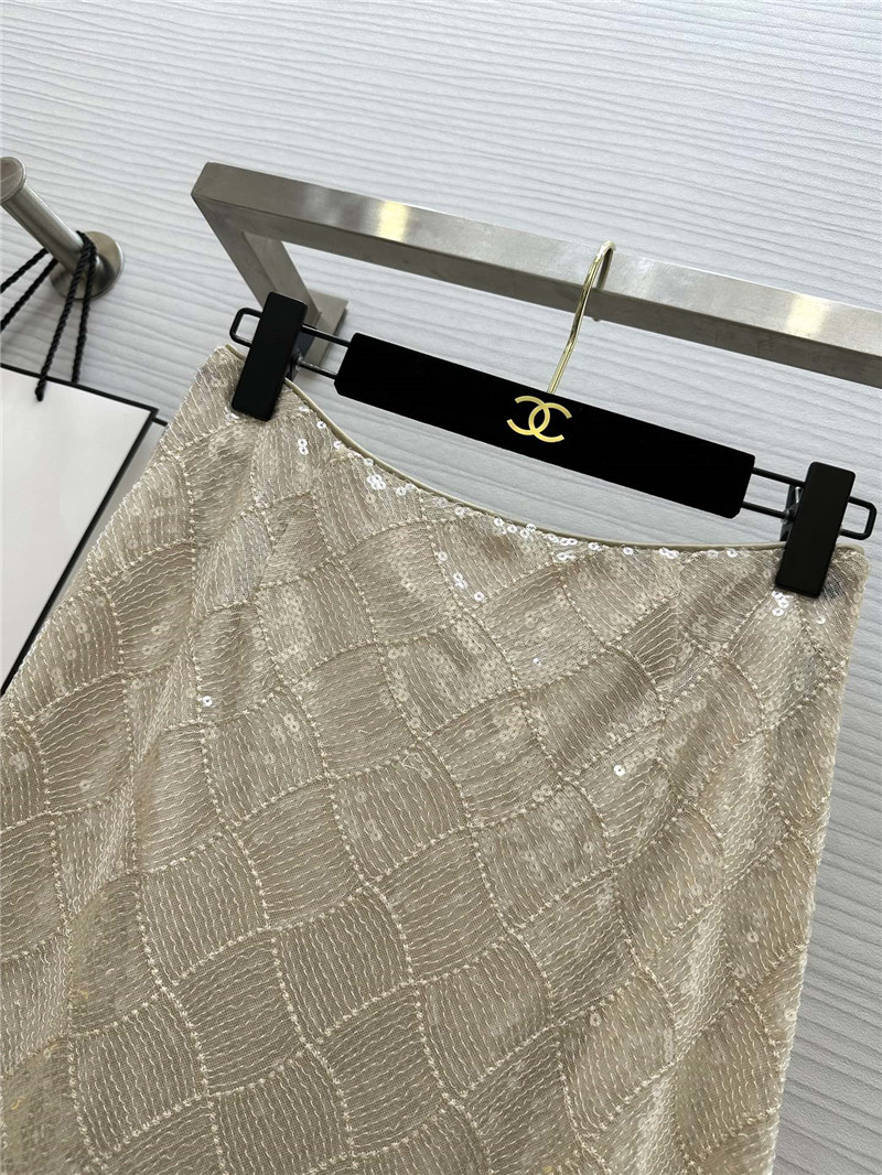 Ch**el sequined hip skirt replica designer clothes
