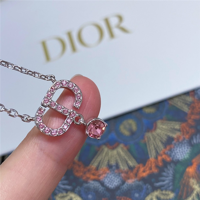 d10r new pink D1am0nd cd necklace