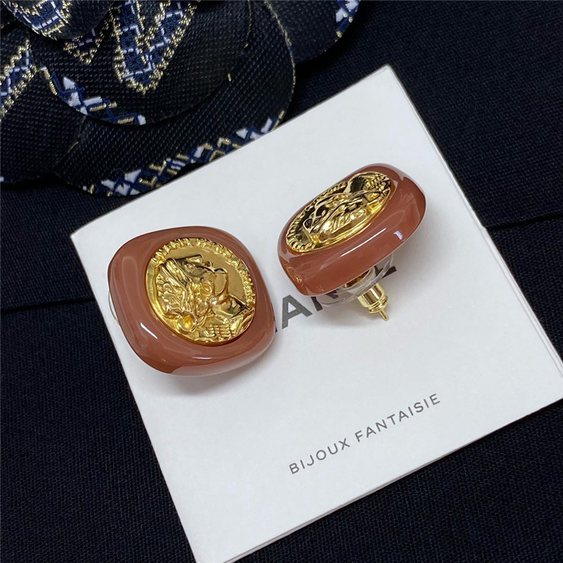 Ch**el vintage coin earrings